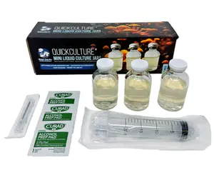 Midwest Grow Kits QuickCulture Mini Spore Germinating Liquid Culture Jars (3-Pack)