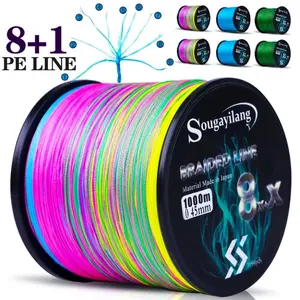 Sougayilang Fishing Line 300M 500M 1000M 3 Color Braided Fishing Lines 9-Strands PE Spinning Fishing Reel Braided Line