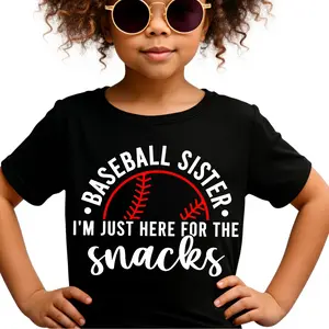 Baseball Brother T-Shirt, Softball Bro T-shirt, I'm Just Here For The Snacks, Softball Game Day Tee,Sports Baseball For Kids,Softball Toddler Tee Baseball Bro Sis T-Shirt