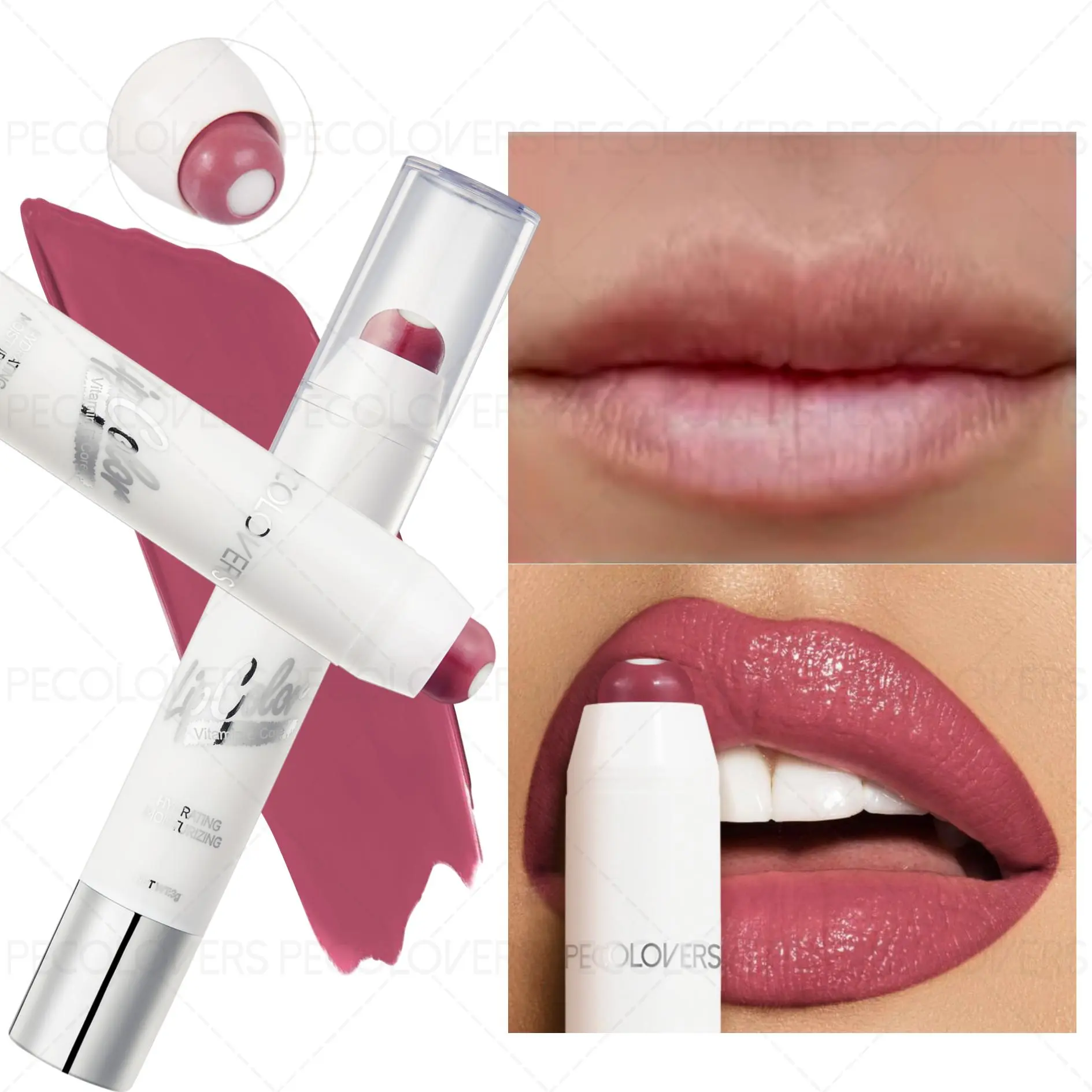 Multi-Color Options, Dry Lip Improvement, Daily Use, Sandwich Design Hydrating, Long-Lasting Gloss with Non-Sticky Finish, Lipstick