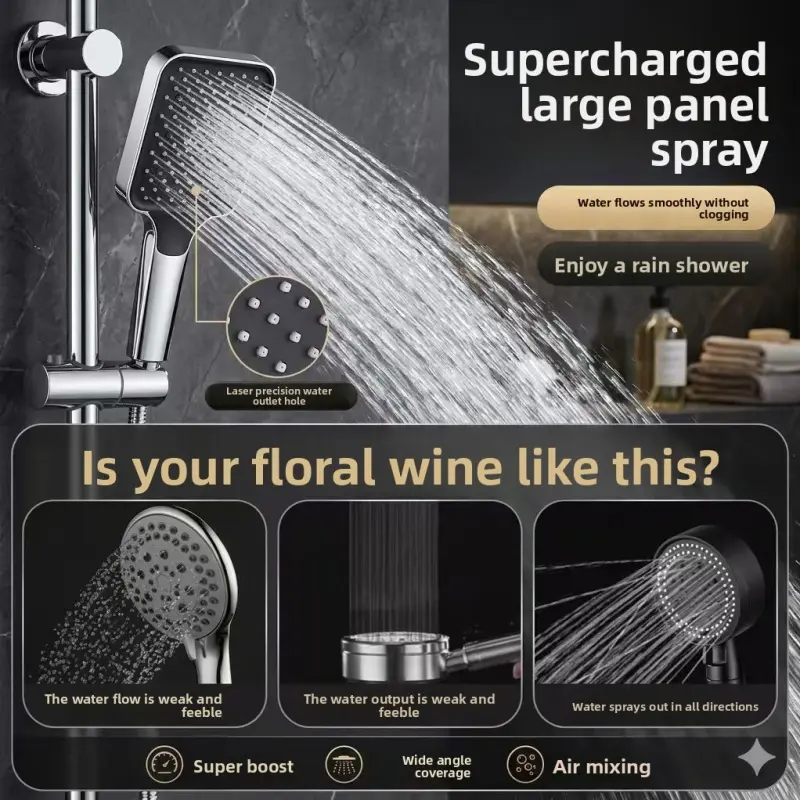 High-pressure shower head, pressurized shower set, bathroom shower spray, high-pressure single-head shower head High-pressure shower head, pressurized shower set, bathroom shower spray, high-pressure single-head shower head