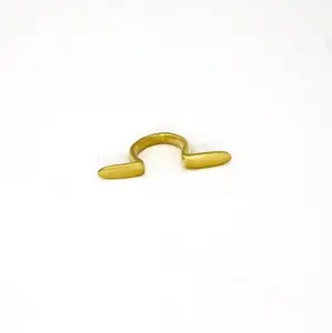Women's Adjustable U-Shape Cuff Ring - Handmade Recycled Brass Modern Costume Rings, Gold Tone, US Sizes 7-9, Unique African Artisan Craft, Everyday Wear, Cuff Ring Rings