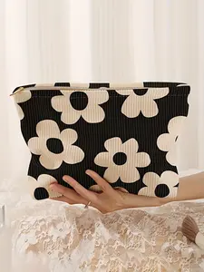 Floral Pattern Makeup Bag, Casual Versatile Storage Bag, Travel Makeup Bag, Suitable for Women and All Kinds of Occasions, Makeup Organizer Pouch, Cosmetics Organizer
