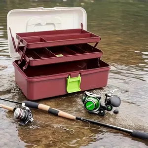 Multifunctional 3-Tier Storage Box, Heavy-Duty Large Capacity Fishing Gear Organizer, Ideal Gift for Fishing Enthusiasts