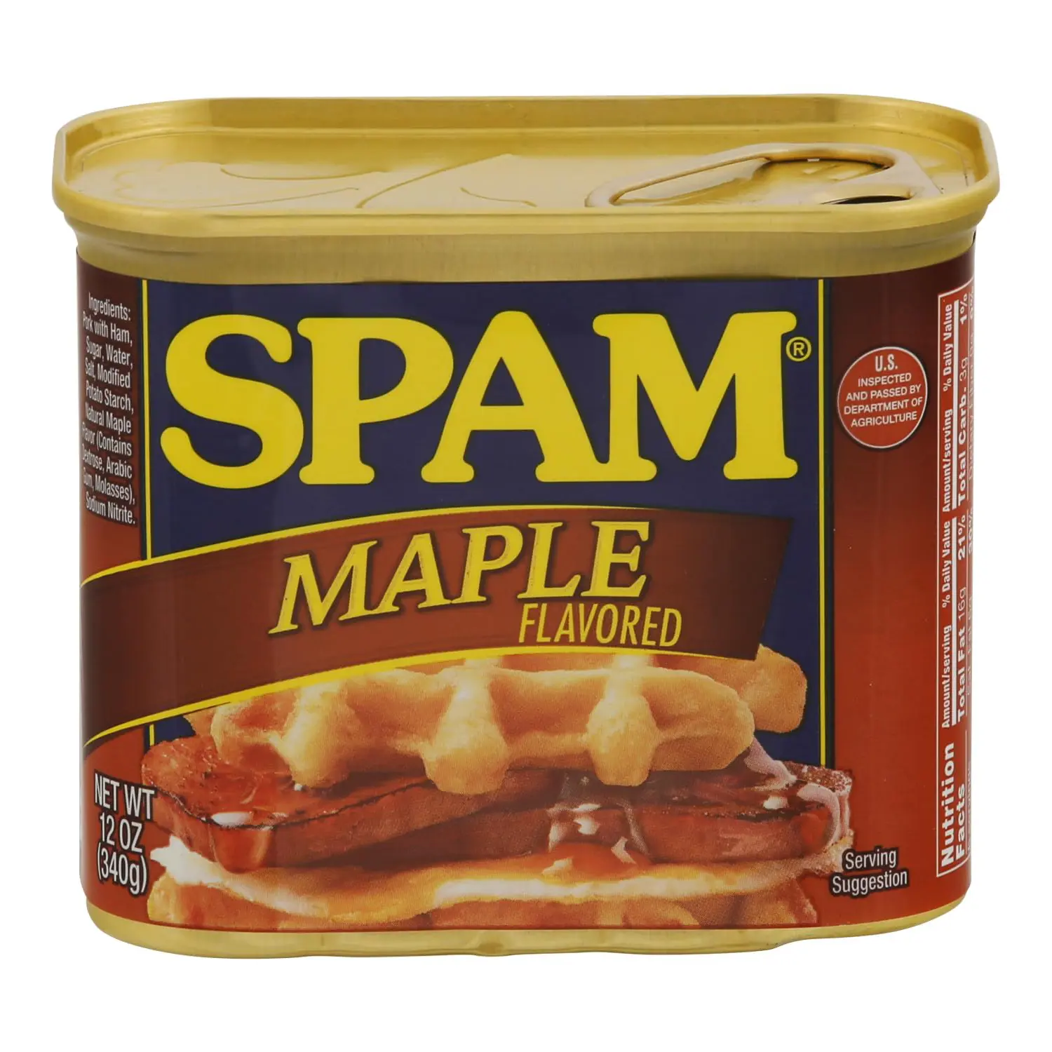 SPAM Maple, 12 oz – Savory & Sweet, Perfect for Any Meal! Salt Vitamin