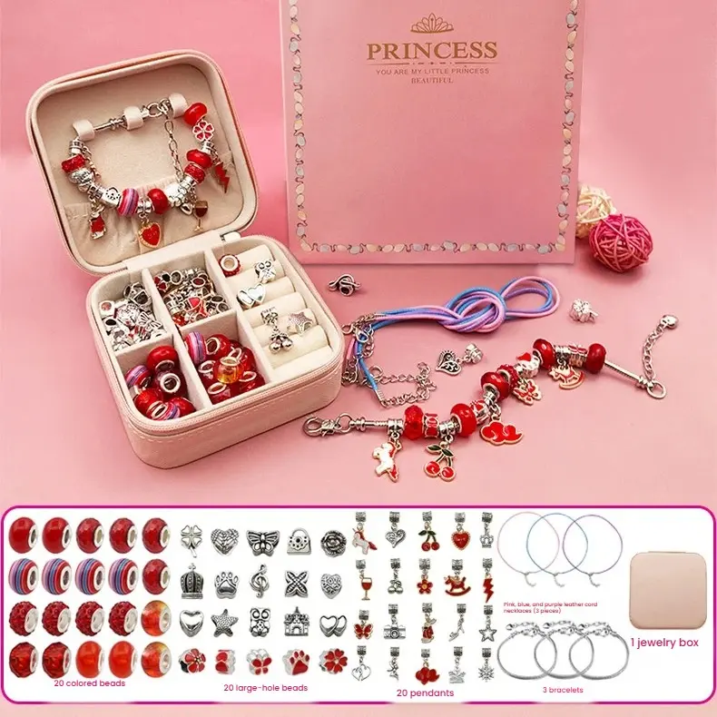 Gift Bag 66pcs + Jewelry Box - Red