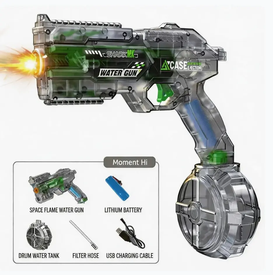 LED Electric Water Blaster Gun – High Power Automatic Squirt Gun for Kids & Adults, Strong Water Blaster Toy, Summer Pool Fun, Powerful Electric Water Gun