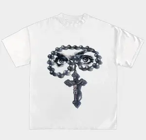 Eye The Cross Retro T Shirt Gothic Harajuku Graphic Goth Y2k Clothing