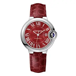 Cartier Ballon Bleu de Cartier 33mm Automatic Stainless Steel Red Dial WSBB0022 WHT031377