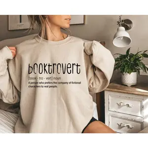 Booktrovert Sweatshirt, Book Lover Shirt For Women, Classic Literature Hoodie, Bookish Girl Sweat, Bookworm Hoodie, Gift For Librarian