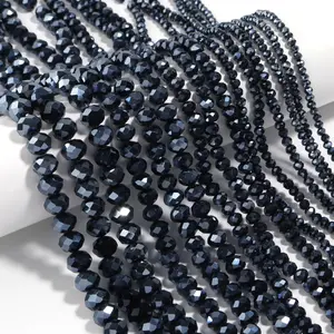 1strand Cut Surface Hematite Stone Beads Flat Crystal Beads Loose Beads For Jewelry Making DIY Fashion Necklace Bracelet