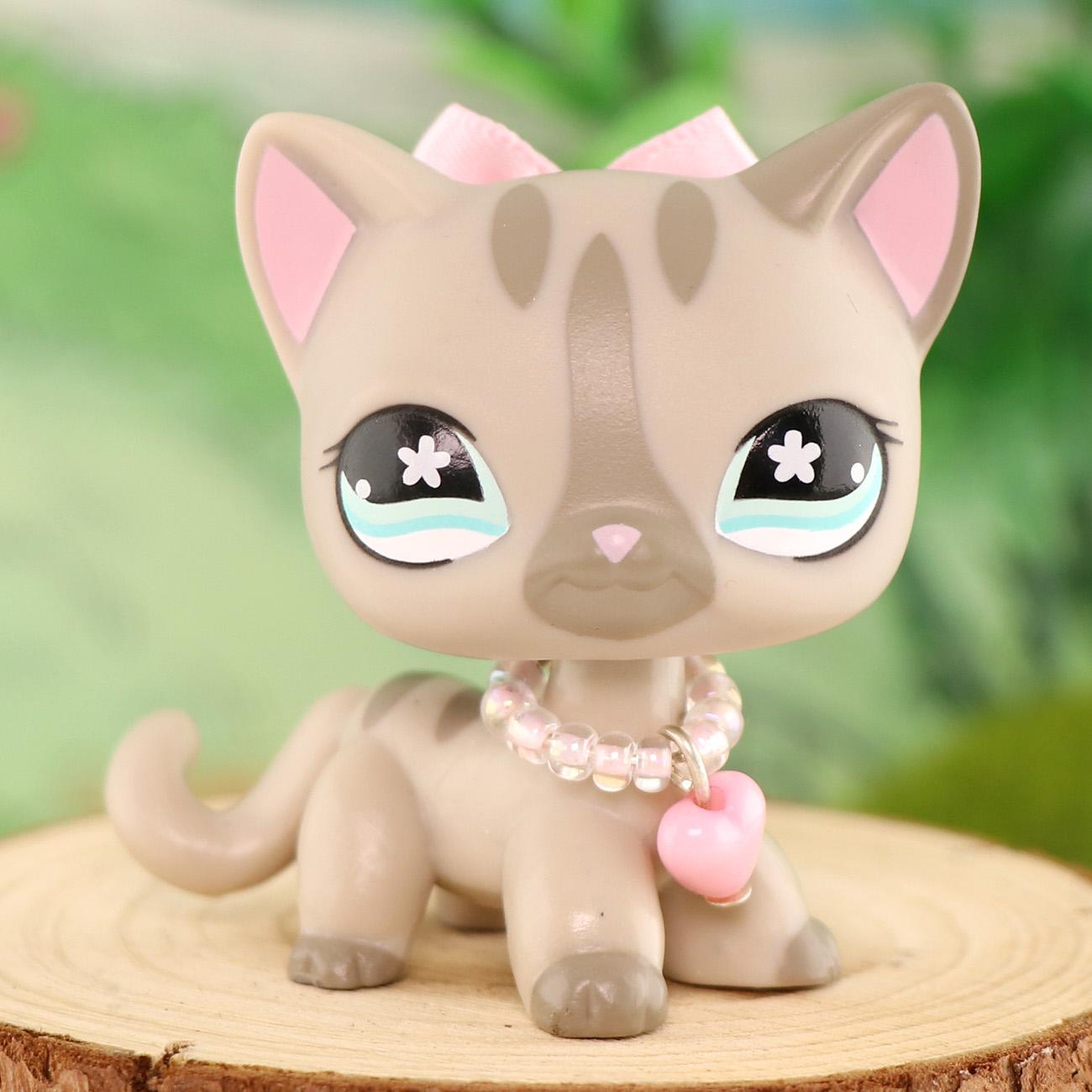 Cute Mini Pet Shop Shorthair Cat Bobble Head Toys for Kids | Safe & Fun Collectible Figurines Cake Topper Animals Figures Birthday Party Decorations