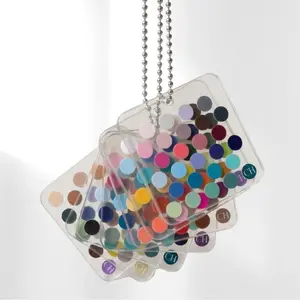 12 Seasonal Color Acrylic Keychain | Small Portable Personal Color Analysis Palette Swatch Card | Plastic Pocket Color Chart Guide & Gift