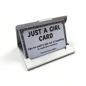 Plastic Just A Girl /AUTISM /ANXIETY Card for your wallet, Funny excuse prank plastic cards