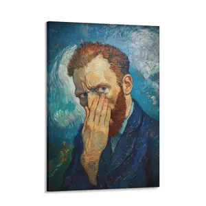 Funny Van Gogh Bathroom Print, Bad Smell Bathroom Poster, Toilet Humor Wall Art, Funny Vintage Bathroom Prints, Stink Face