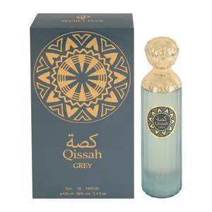 Secret Plus Qissah Grey Eau De Parfum for Men 100Ml 3.4fl.oz. - Premium Fragrance with Unique Design