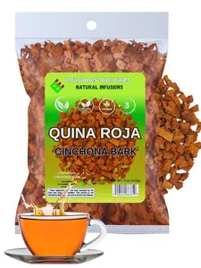 Quina Roja 4 oz (113g) Herbal Tea (Red Cinchona Bark, Red Quina) - Crafted By Nature - 100% All Natural Fresh Vegan Tea