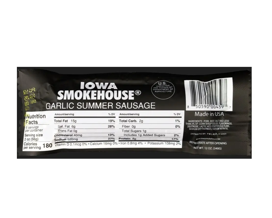 12 oz Summer Sausage Garlic