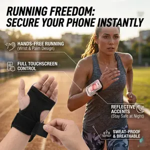New Upgrade Running Arm Bag, Unisex Waterproof Sweat-Proof Phone Arm Strap, Durable Dual Reinforcement, Outdoor Sports Fitness Portable Storage Bag