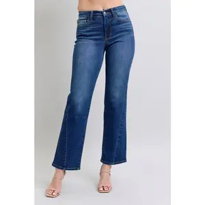 Judy Blue Full Size Side Seam Detail Straight Jeans with Pockets
