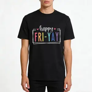 Happy Friday Teacher Shirt Women Happy Friyay T Shirt for Teachers Funny Friday Weekend Holiday Vacation Tee Tops