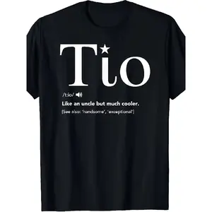 Funny Spanish Uncle T-Shirt - "Tío" Graphic Tee with Spanish Phrases - Heavyweight 220gsm Men'S T-Shirt - Shirt with Text - Father'S Day Gift for Spanish