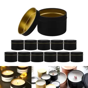 12 Pieces Iron Can Candle Holders for Making Scented Candles, Empty Iron Boxes for DIY Scented Candles and Storage,Party Decoration Small Gifts 4 oz (120 ml) - Home Improvement.