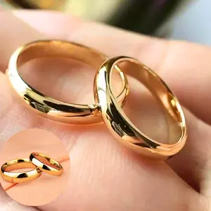 Simple, elegant 18K gold wedding/engagement ring for women - The ideal Valentine's Day gift - Plain ring