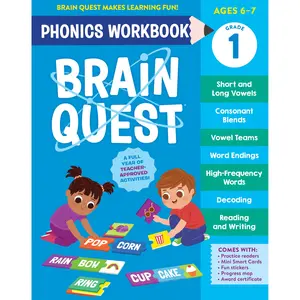 Brain Quest Phonics Workbook: Grade 1 by Workman Publishing [Paperback Book]
