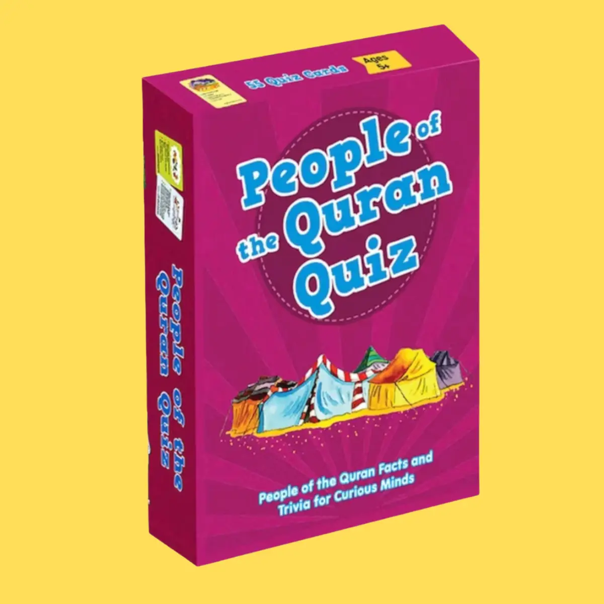 People Of The Quran Quiz Card Book by Saniyasnain Khan, 3.5x2.5 in, Easy to Carry, 54 Cards Keep Study Sessions Fresh, Engaging Way to Study Quran