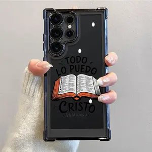 Bible Verse Aesthetic Pattern Phone CaseFor S22 S23 S24 FE ULTRA PLUS FourShockproof Drop Protective Cover Cellphone Casing #SMSJ3