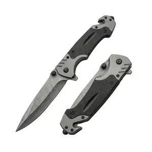 [Father's Day Best Gift Choice] Stainless steel Multifunctional folding knife Glass Breaker, Seat Belt Cutter - EDC Sharp Folding Knives - Small Tool for Camping Hiking - Gifts for Men, Women Compact Folding Grip Knife