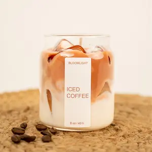 Iced Coffee, Lavender & Matcha Candles | 8 oz | Handmade Realistic Drink Candles for Decor and Ornaments