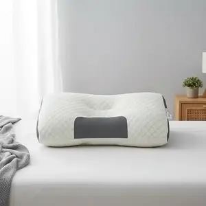 Soft Knitted Neck Massage Couple Pillow, Adjustable Ergonomic Support, High-Quality Pillow Insert, Detachable Cover, Sleep Comfort