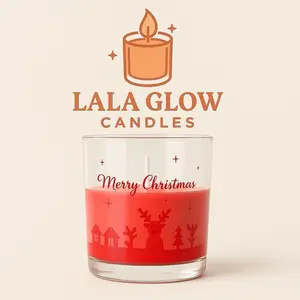 Lala Glow Candles 4oz Soy-Based Candle with Fall & Winter Scents for Cozy Atmosphere Natural Eco-Friendly Wax