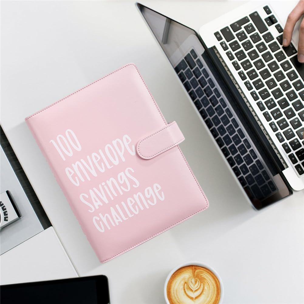 2026 New A5 Portable Budget Binder, $5050 Savings Goal Tracker, Daily Financial Planner with 100 Envelopes & Cute Stickers (Office Stationery Accessory)