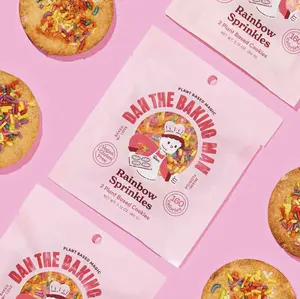 Dan The Baking Man Rainbow Sprinkle Plant-based Cookies 0.16 oz (4.54 g)