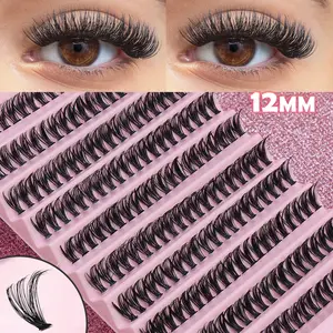 200 clusters, high capacity, ultra-thick DIY cluster false eyelashes, 10–13 mm mixed lengths, glamorous false lashes for extensions, makeup tools
