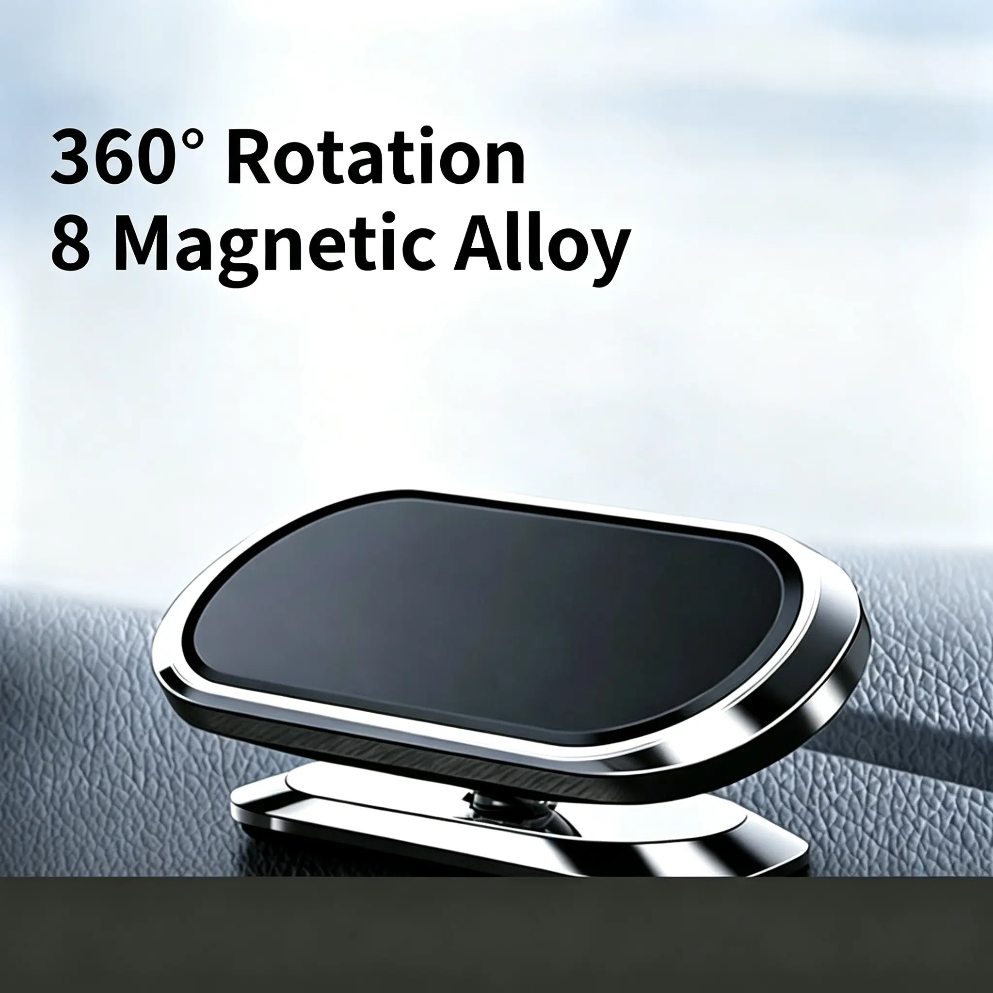 2PCS-Pack Universal Magnetic Phone/Tablet Mount Set, Car Suction Cup Holder with 360° Adjustable Rotation, Navigation Support, Phone & Tablet Stand, Car Electronics Accessory