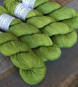 Hand Dyed Green Sock Weight Yarn Vibrant Craft Yarn for DIY Projects & Crafting Ideal for Knitting and Crochet Perfect for Beginners and Experienced Crafters