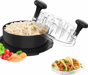 Chicken Shredder, 2025 Pro Chicken Breast Shredder Tool Twist Large, Visible Meat Shredder Machine with Widened Anti Slip Mat Fix, Suitable for Tocas, Buffalo Chicken Dip, Dishwasher Washable