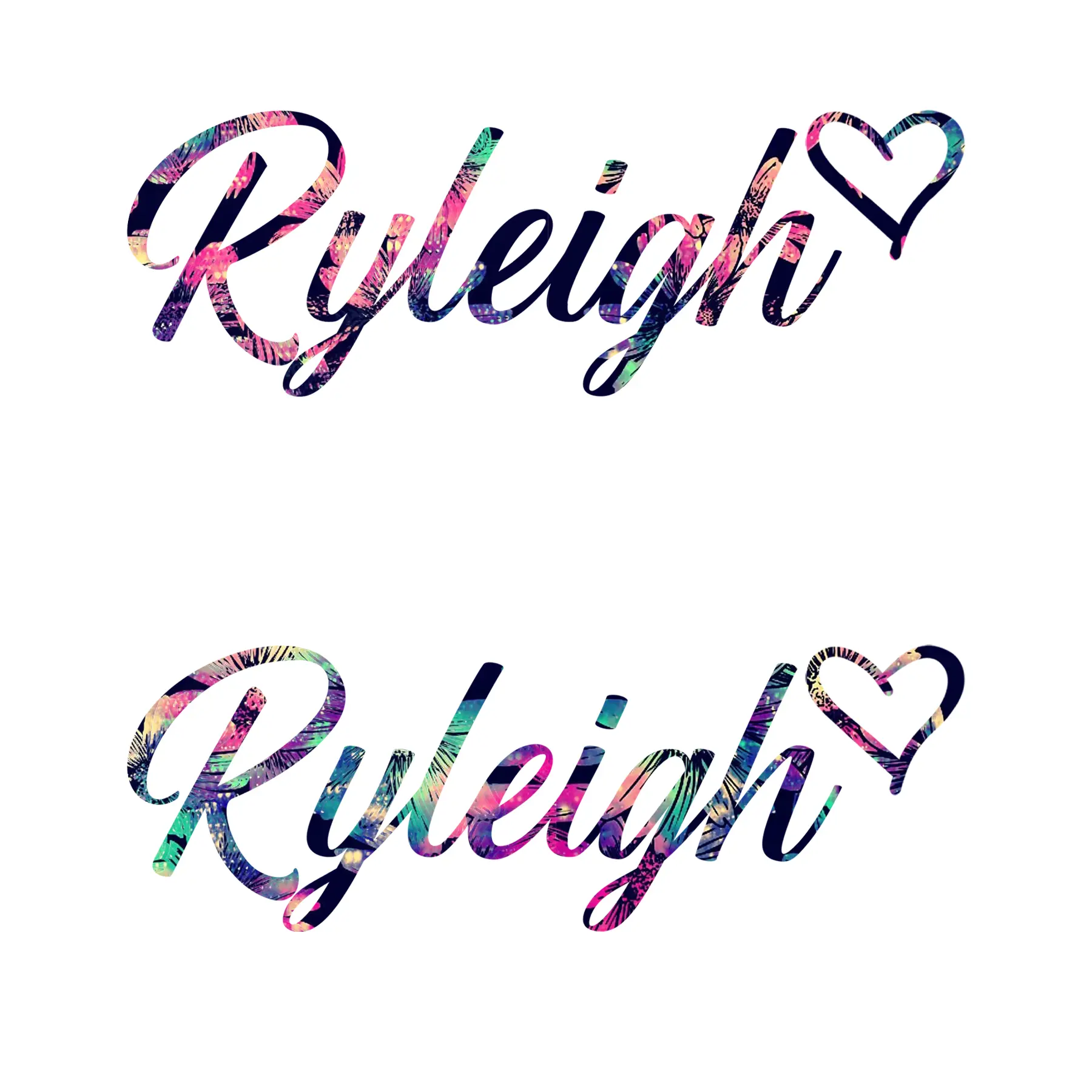 Cursive Name Decal - Personalized Name Decoration Glitter Sticker DecalAE25