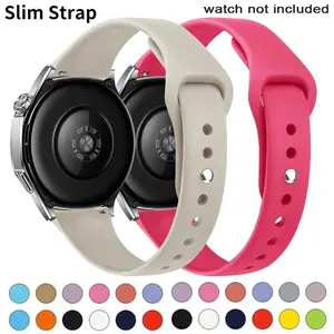 18mm 20mm 22mm Slim Smart Watch strap For Samsung Galaxy watch 7/6/5/pro/4 Silicone bracelet Huawei watch GT 4-2e-3-3 pro 46mm watchbands