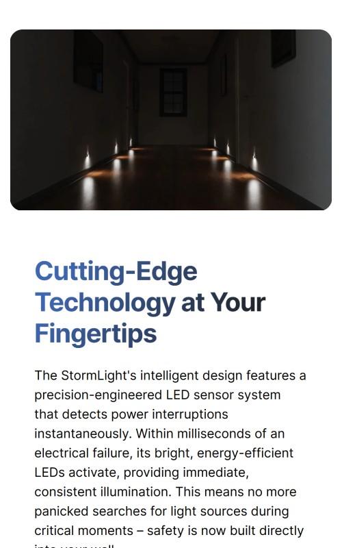 StormLight - Socket Cover with built in battery backup night light.