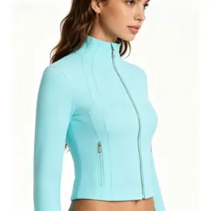 Cropped Slimming Jacket Yoga Stand Up Collar Slim Fit Quick Drying Sports Thin Design  s s