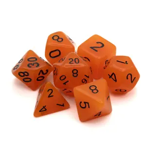 Emberlight Orange Glow-in-the-Dark Dice Set
