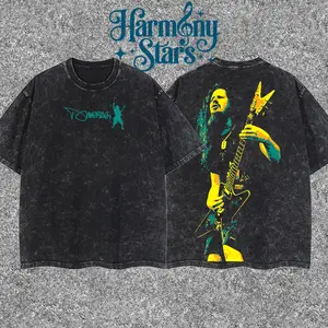 Dimebag Darrell Pantera On Stage Collage Heavy Metal Shirt, Unisex Oversize Washed Heavyweight Cotton T-shirt, Gift For Fans, Gift For Rock Music Lovers