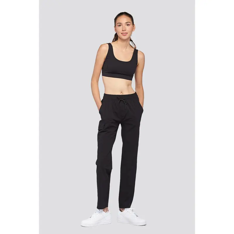 Stelle Women's Straight-Leg Cargo Pants - Loose Fit, All-Season Lightweight Breathable Poly-Spandex Fabric Trousers with Drawstring Waist, 5 Zipper & Cargo Pockets, Quick-Dry, Casual, True-To-Size for Outdoor Hiking