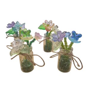 Mini Beaded Flower Bouquet Magnet