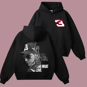 Dale Earnhardt 2 Sided Hoodie, Vintage Nascar Sweater, Graphic Unisex Racing Shirt, Lovers Racing, Full Size Full Color